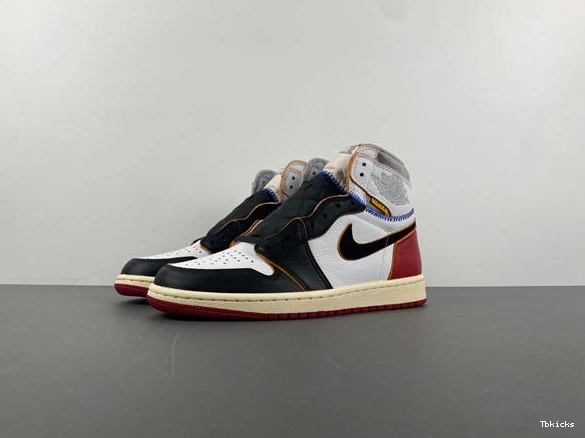 Cheap TBK Jordan Toe Original 1 Angeles Retro High BV1300- Union 3587 Los Black 1015